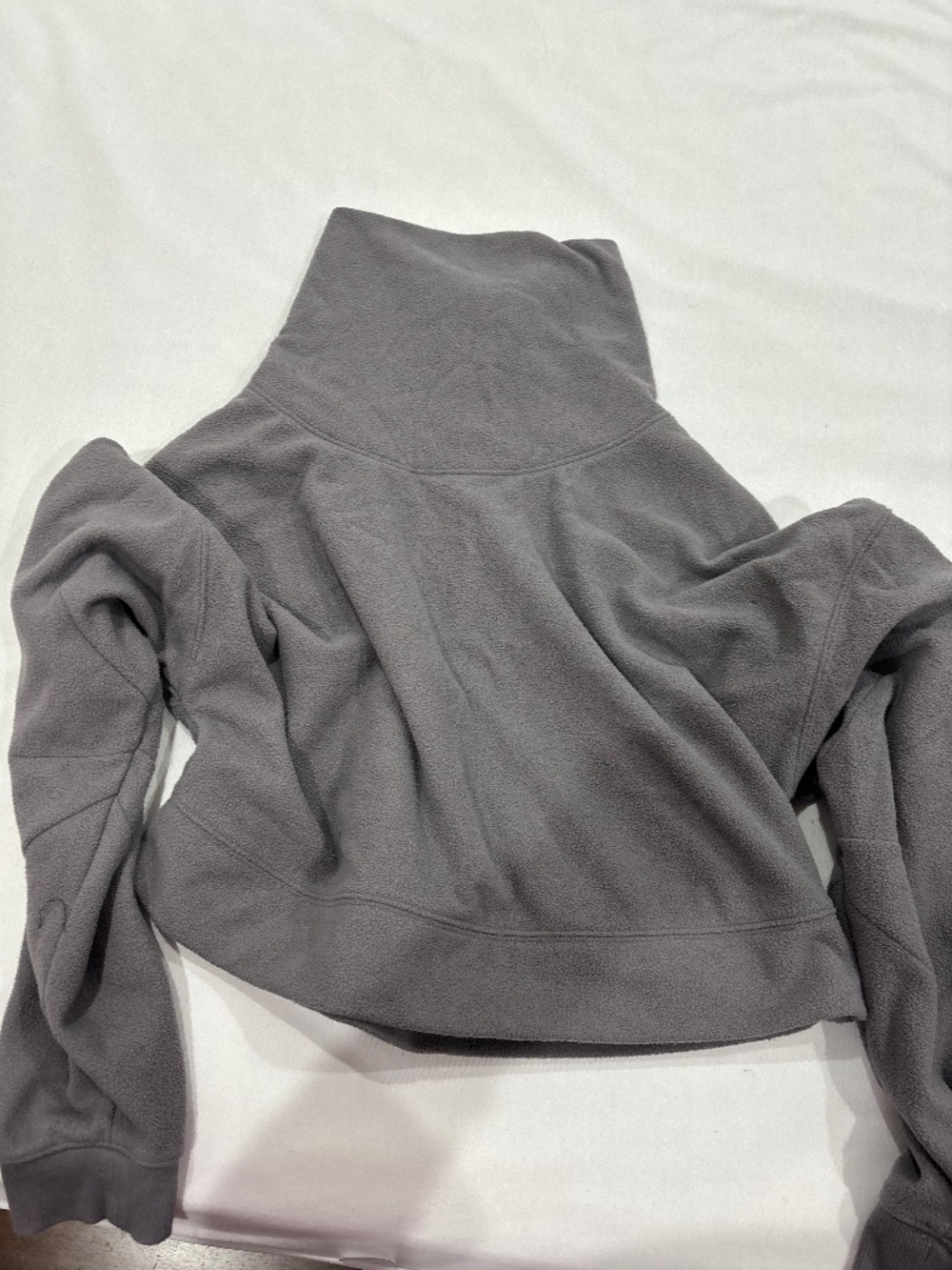 All yoga fleece cropped turtleneck